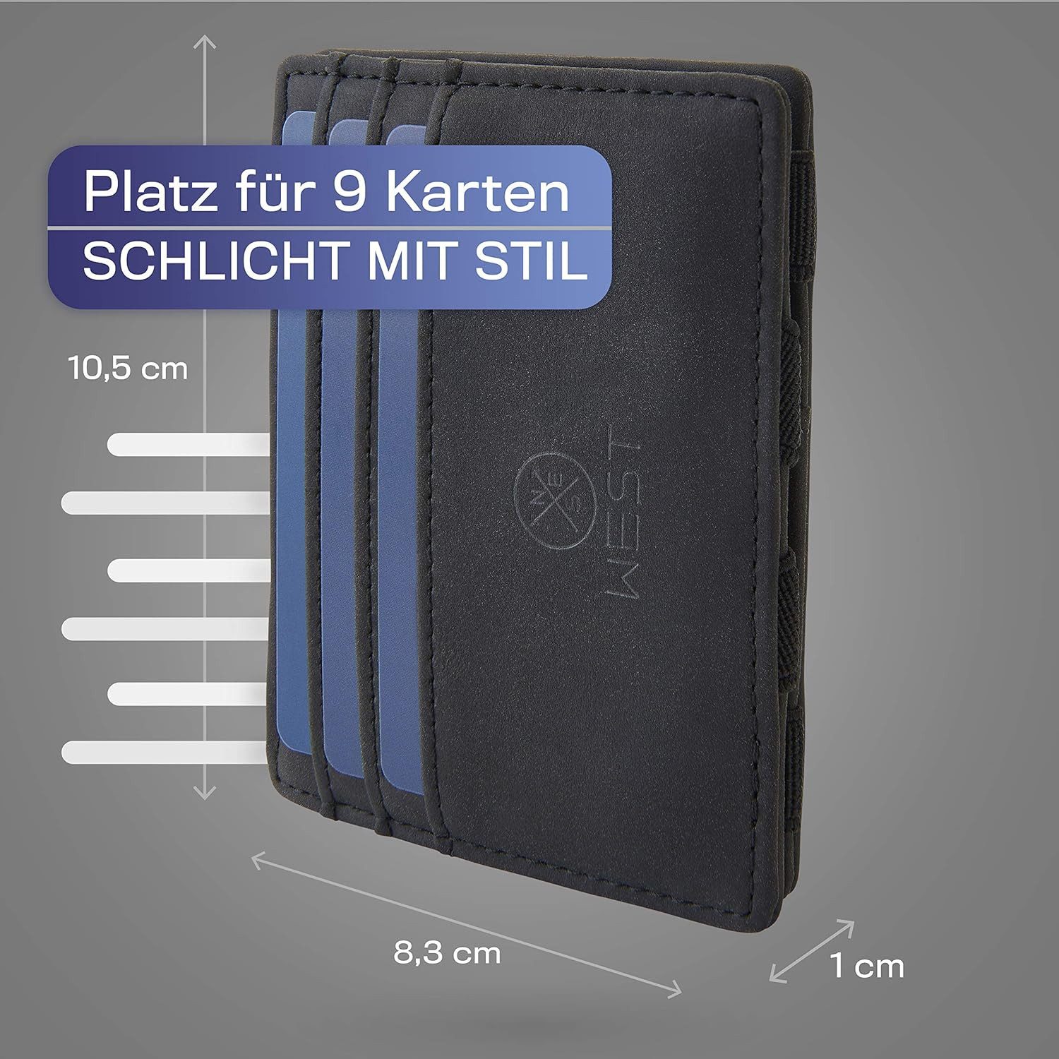 WEST Geldbörse - Magic Wallet mit Münzfach + Geschenkverpackung (magische G günstig online kaufen