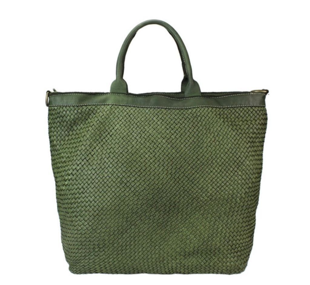 Handtasche Shopper Norma Designer Schultertasche Tasche, Geflochtenes Leder