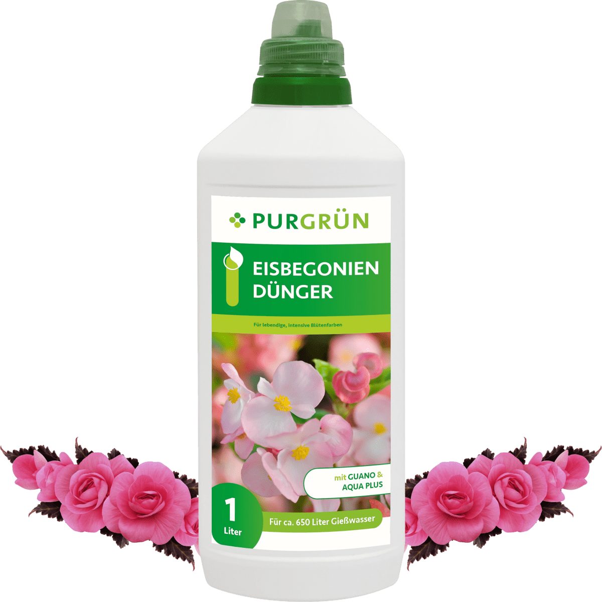 Purgrün Blumendünger Purgrün Eisbegonien Dünger, NPK 8+8+6, Guano