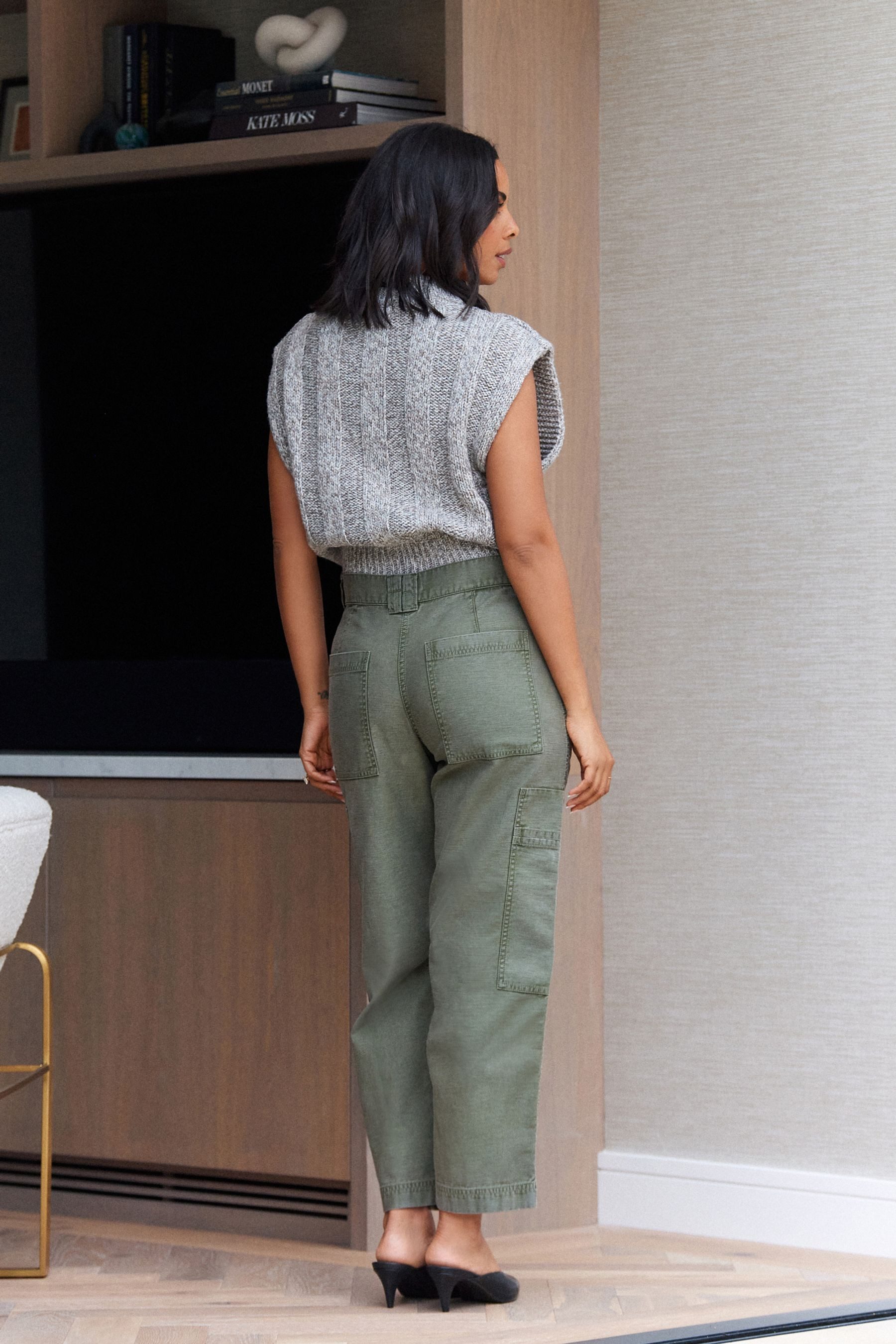 Next Cargohose Utility-Hose mit weitem Bein, Kurzgröße (1-tlg) günstig online kaufen