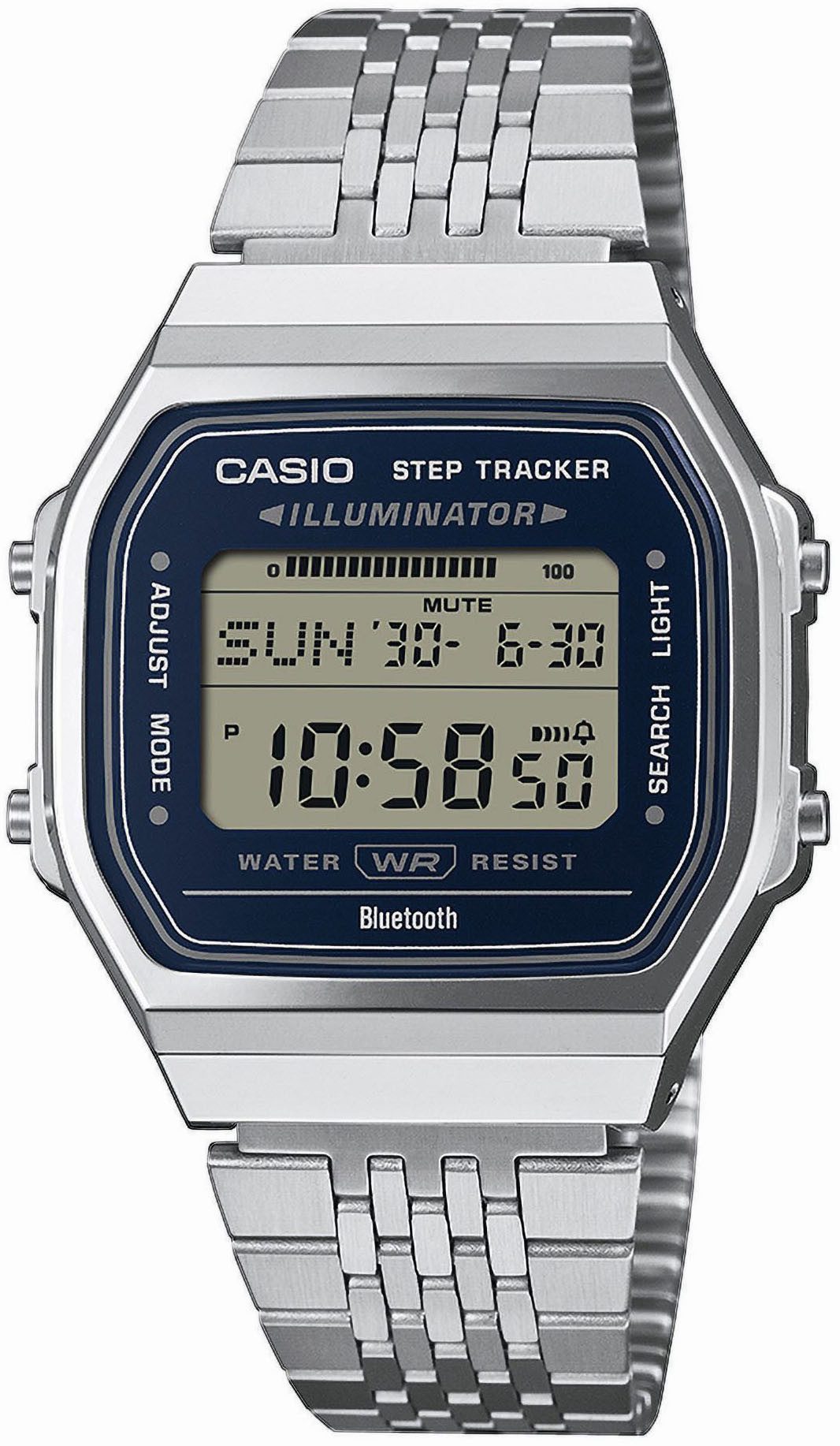 CASIO VINTAGE Smartwatch, Armbanduhr, Damen, Herren, Bluetooth, LED Light, Step Tracker, digital