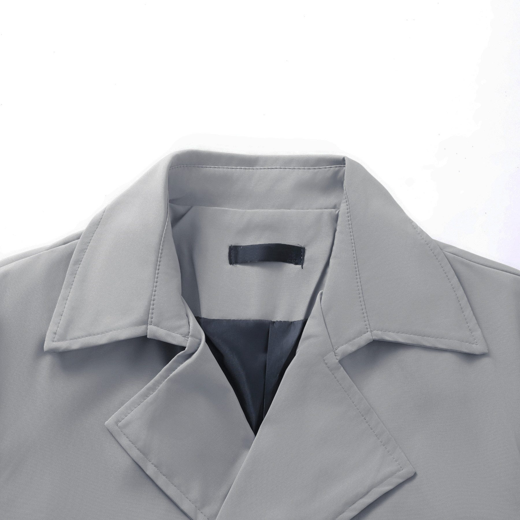 Allthemen Trenchcoat mit Gürtel Herren Langmantel zweireihig Mantel klassische Herbstjacke