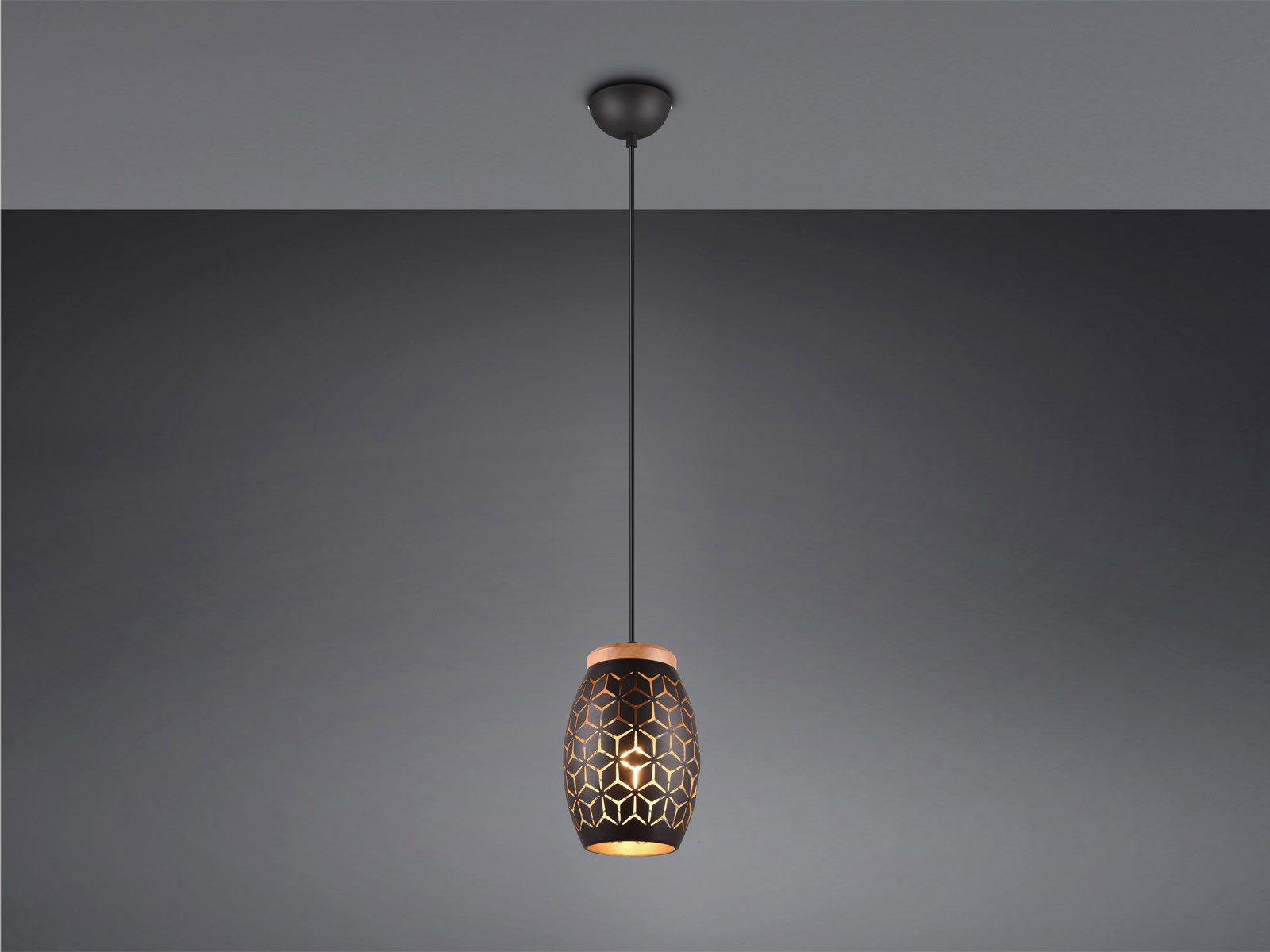 Reality Leuchten LED Pendelleuchte, Dimmfunktion, LED wechselbar, über Lichtschalter in 3 Stufen dimmbar, warmweiß, einflammig klein-e ausgefallene Esstisch-lampe hängend für Bett Ø 15cm