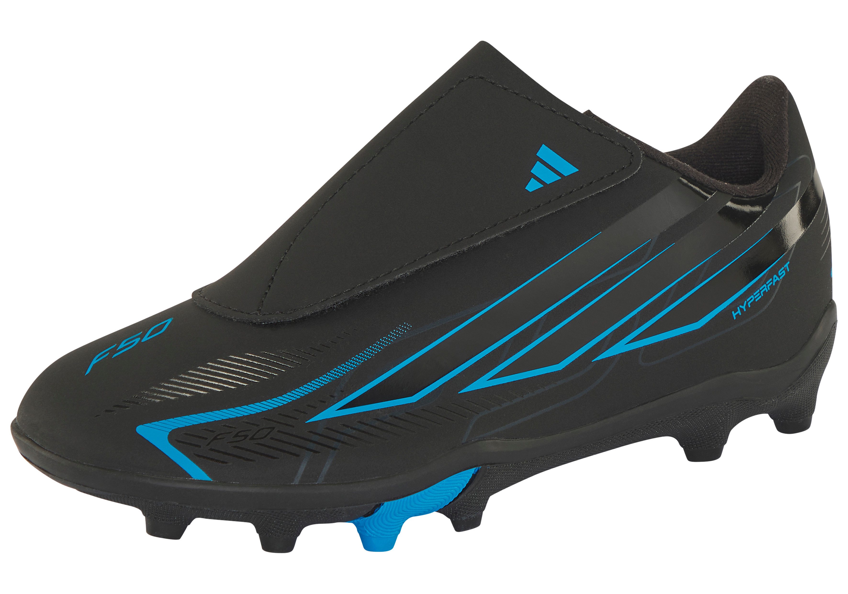 adidas Performance F50 HYPERFAST CLUB KIDS, KLETTVERSCHLUSS, FESTE BÖDEN/MULTI GROUND Fußballschuh für viele verschiedene Böden geeignet, für Jugendliche & Kinder