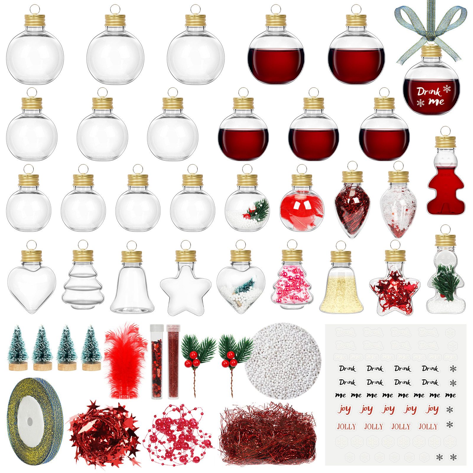 OSTWOLKE Weihnachtsbaumkugel 30x Christbaumkugeln Weihnachtskugeln zum Befü günstig online kaufen