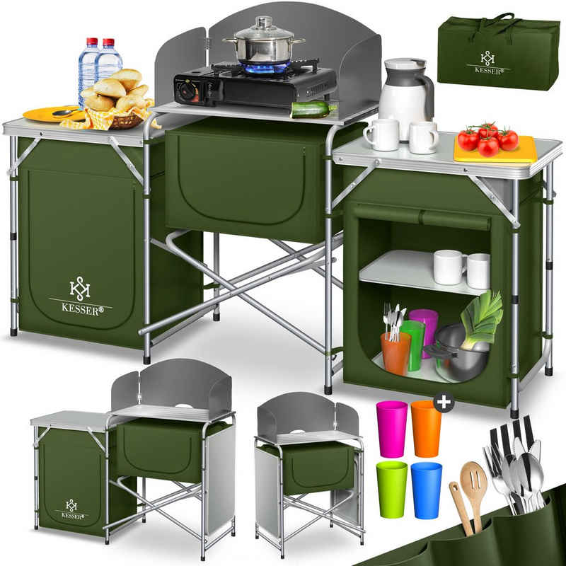 KESSER Mehrzweckschrank Campingschrank, Campingküche mit Aluminiumgestell