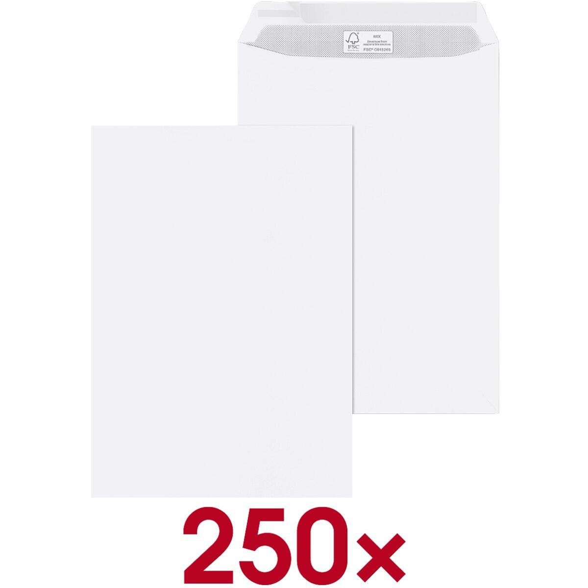 MAILMEDIA Briefumschlag, Format C4, 32,4/22,9 cm, ohne Fenster