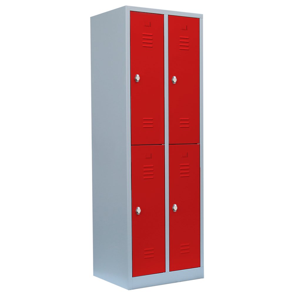 Steelboxx Spind Spind Fächerschrank Garderobenschrank - 4 Fächer - (1-St) Komplett verschweißt und montiert