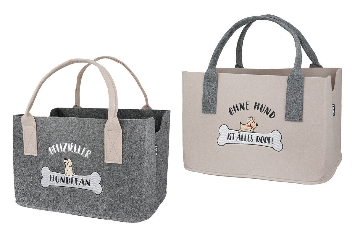 GILDE Dekoobjekt Filztasche Hundefan Shoppingtasche Tragetasche, günstig online kaufen