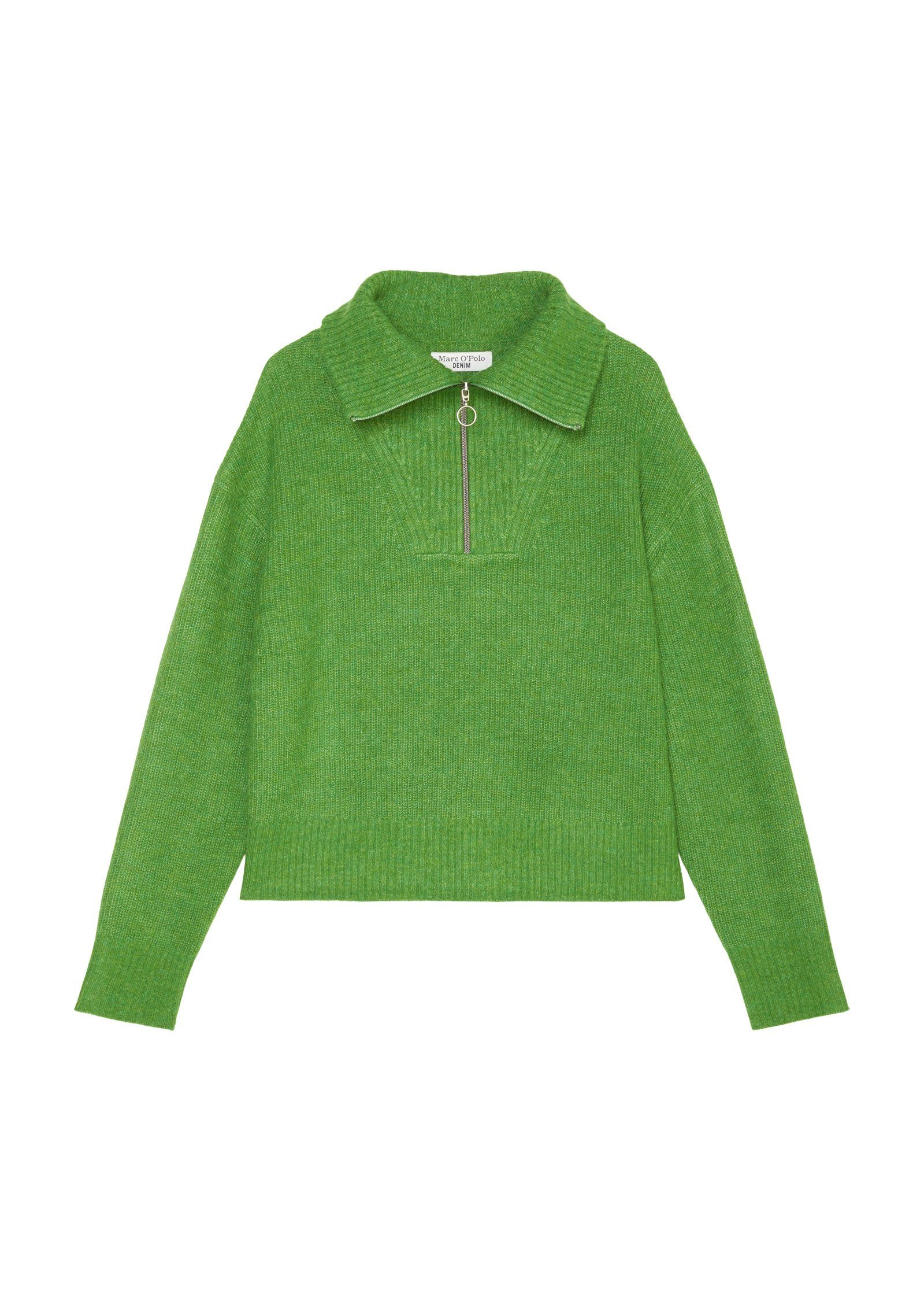 mit grün DENIM O'Polo Strickpullover Marc Baby-Alpakawolle