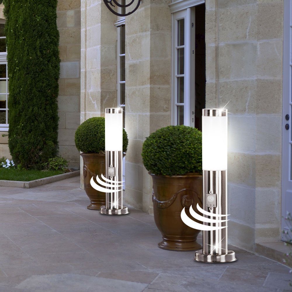 Sockelleuchte, 2er Set Außen Leuchte Lampe Garten Beleuchtung