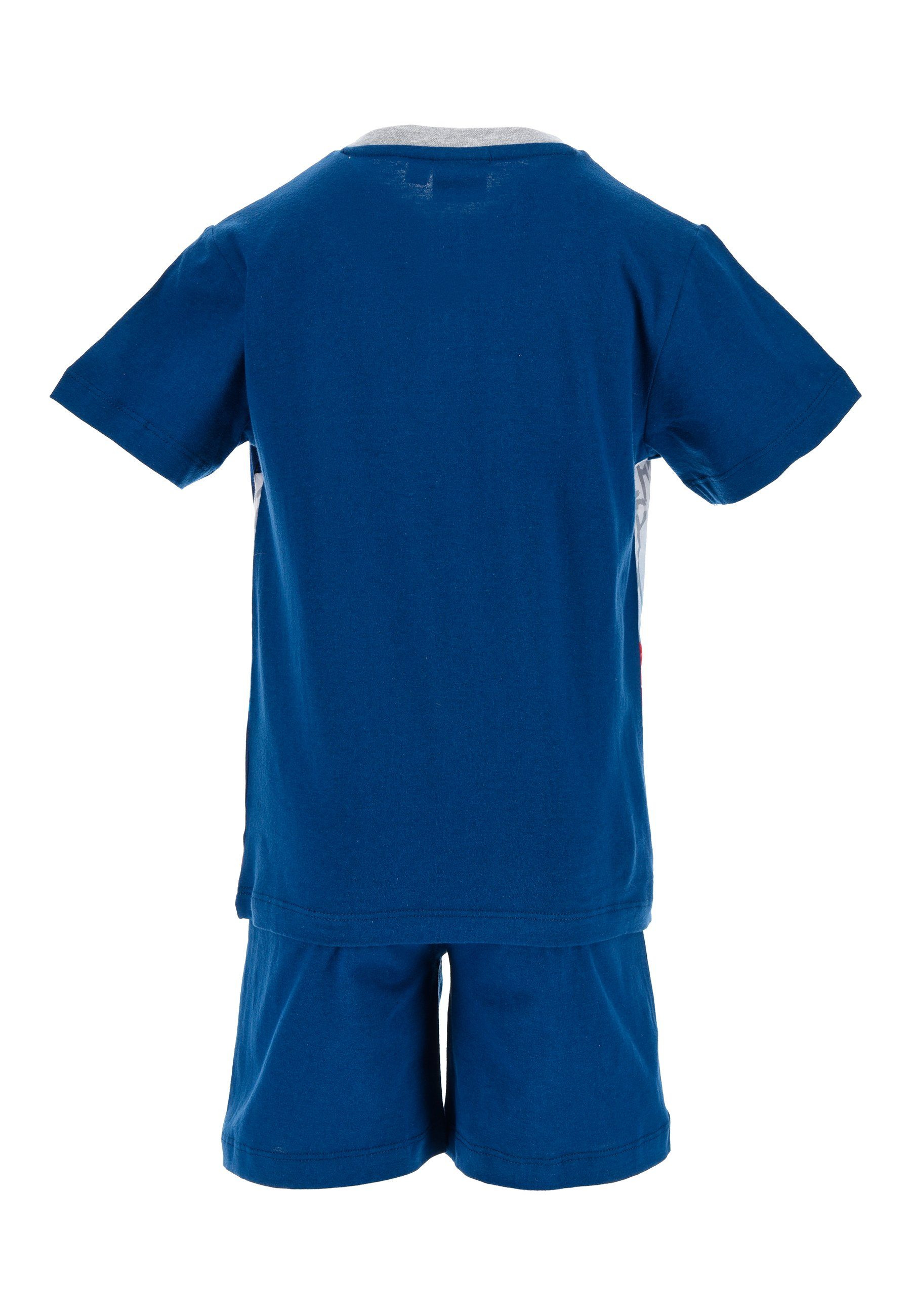 Spiderman Shorty Kinder Jungen Blau (2 Schlaf-Set tlg) Pyjama