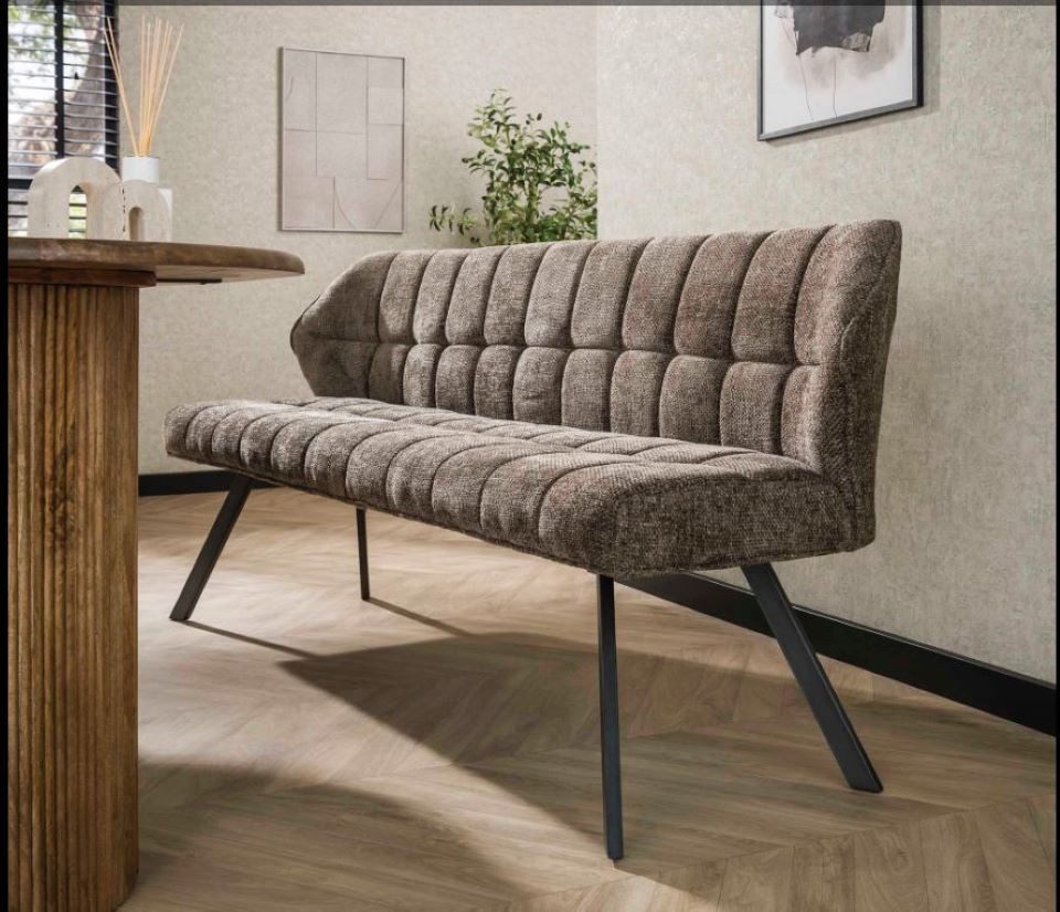 Beauty.Scouts Sitzbank "Bodaway 3", Rich taupe, Stahlgestell, robust, 180 x 59 x 84 cm