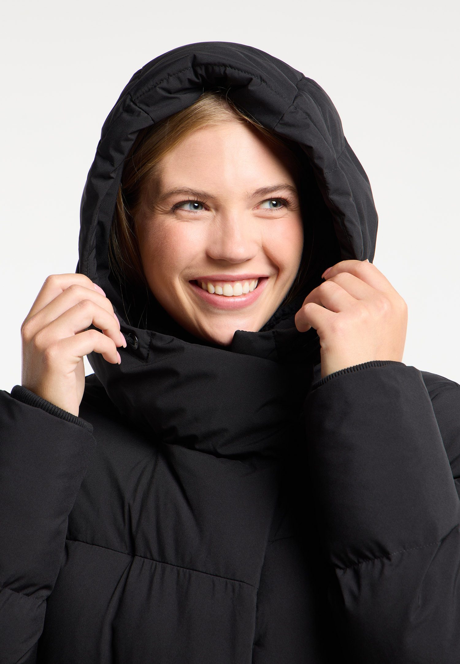 Ragwear Steppmantel PAVLA LONG verdeckter Reißverschluss