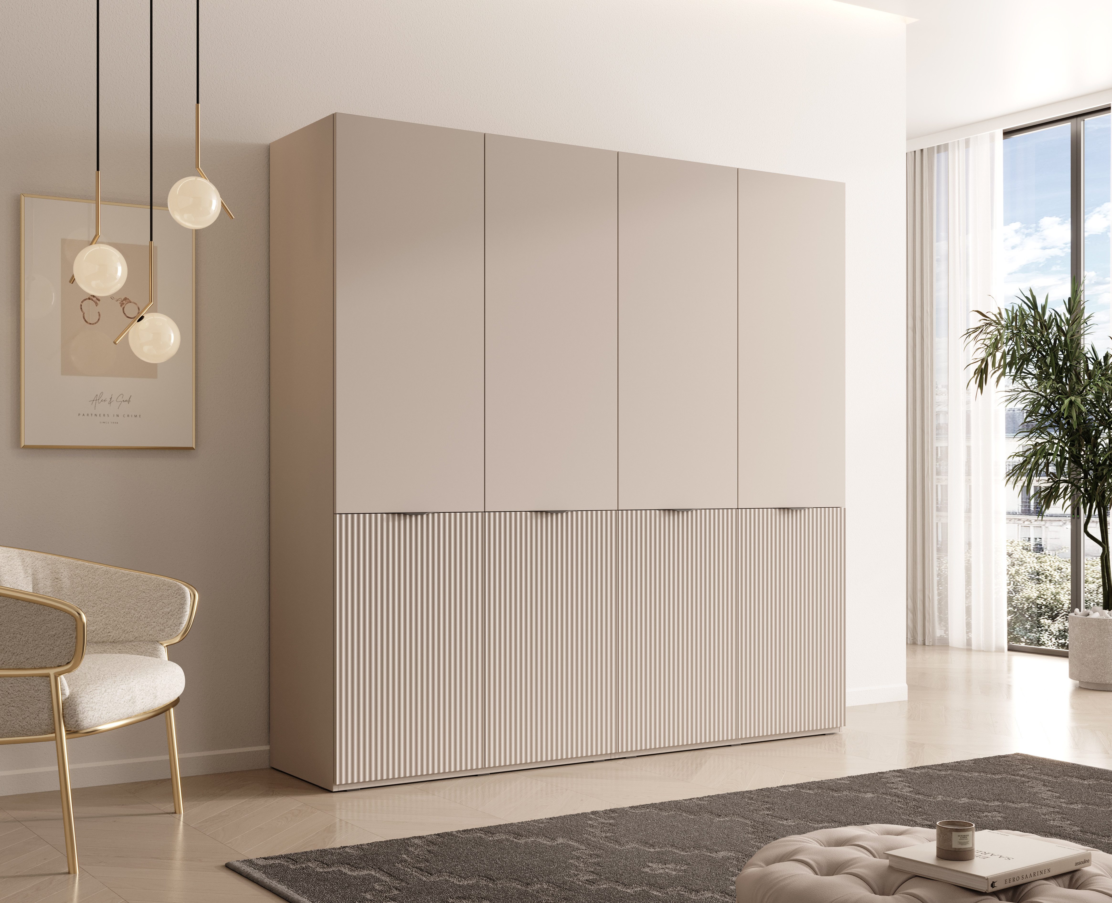 MOEBLO Drehtürenschrank MINEWRA NOVA 200 (4 türig Schrank Garderobe, Schlaf günstig online kaufen