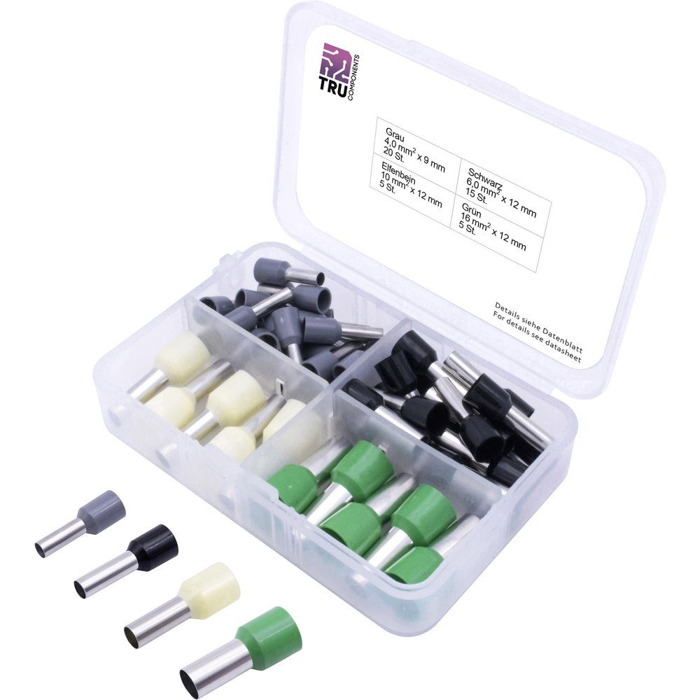 Aderendhülsen TRU COMPONENTS T1903C025 Aderendhülsen-Sortiment 4 mm², 6 mm², 10 mm²
