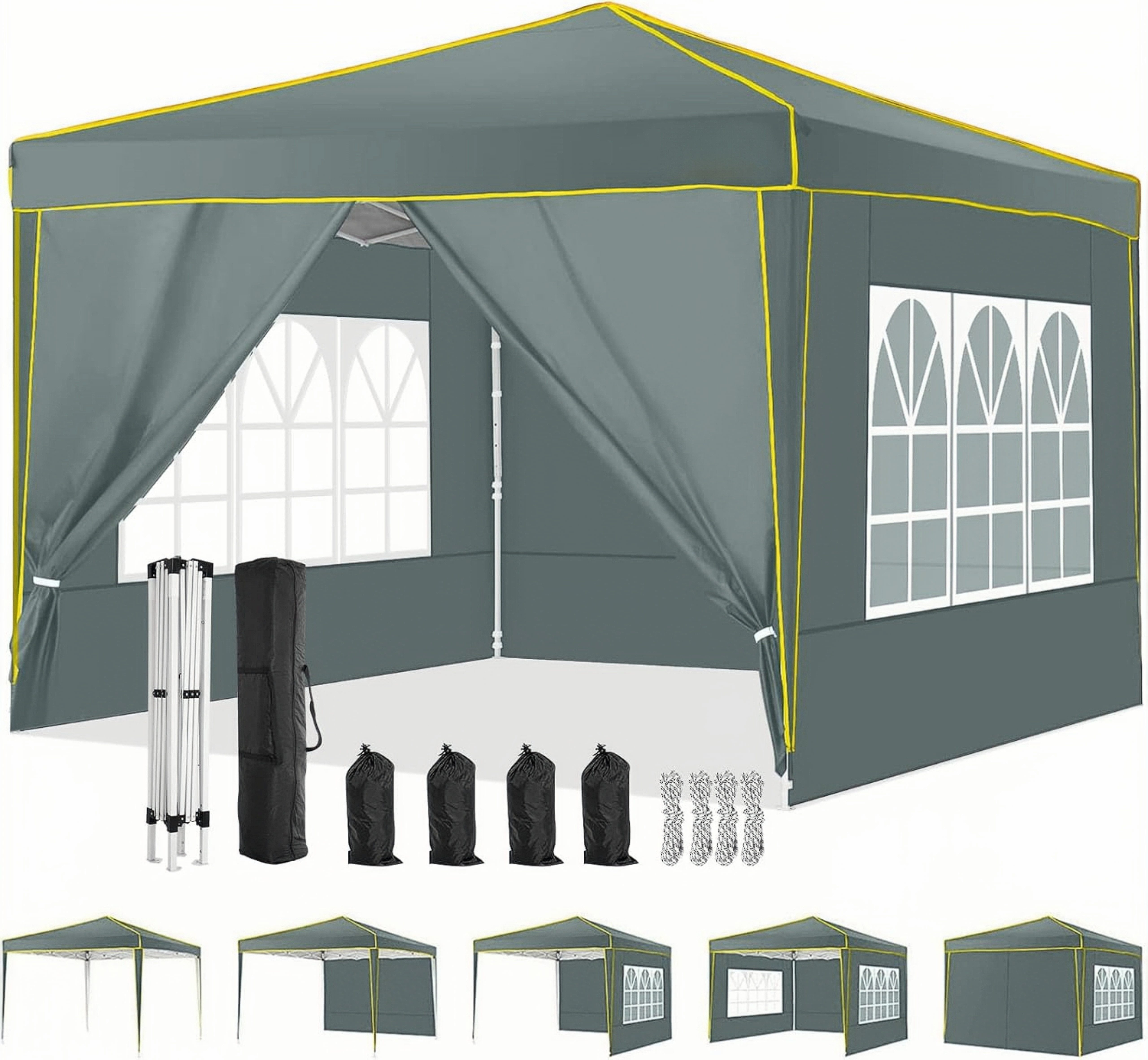 LUCKZON Pavillon 3x3m, Pop Up Pavillon günstig online kaufen