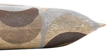 Kissenhülle CALYPSO, Braun, Kreise, Baumwolle, 50 x 50 cm, Gözze (1 Stück)