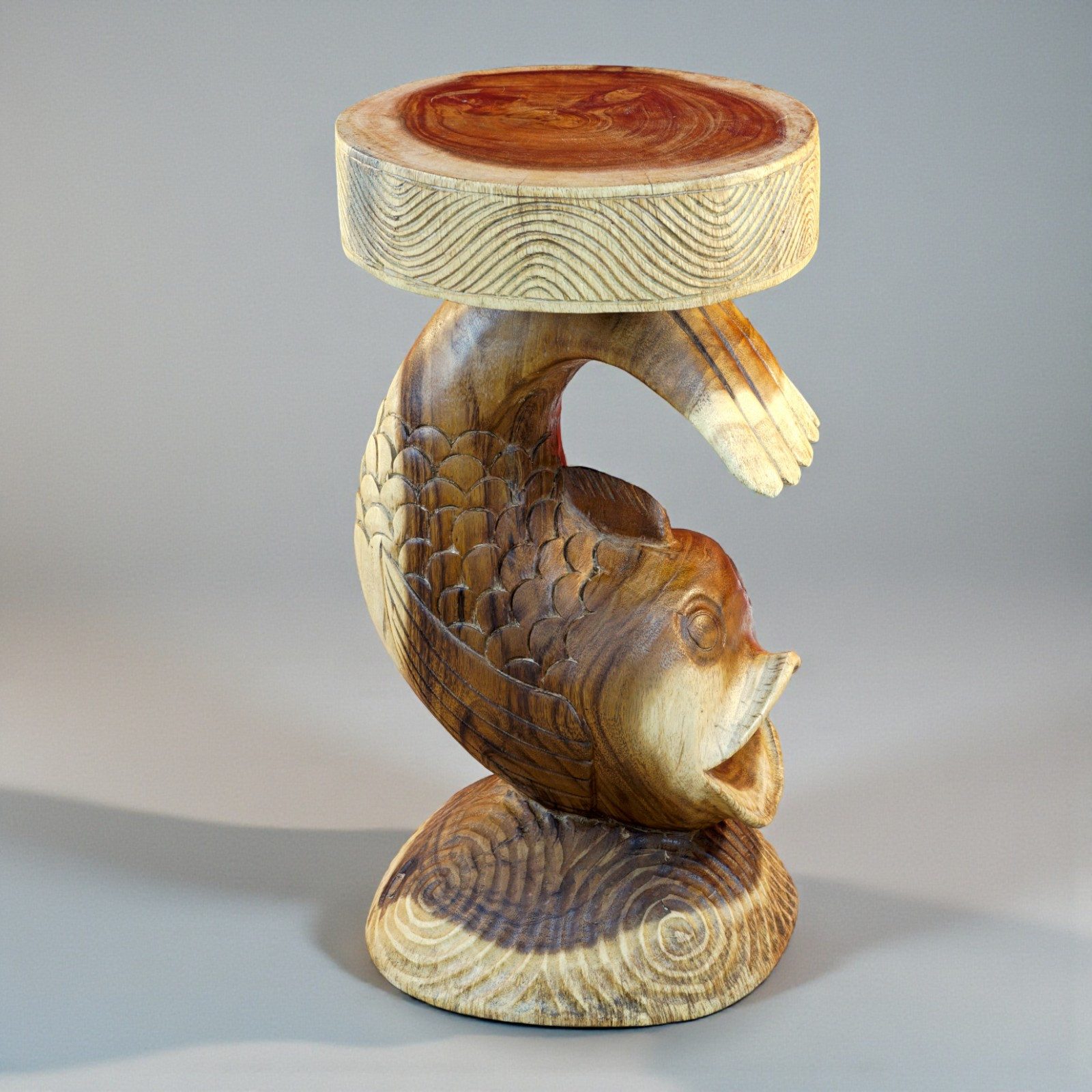 Kinaree Blumentisch Suar Holz Blumenständer DA NANG, Schnitzerei, Handmade, Unikate