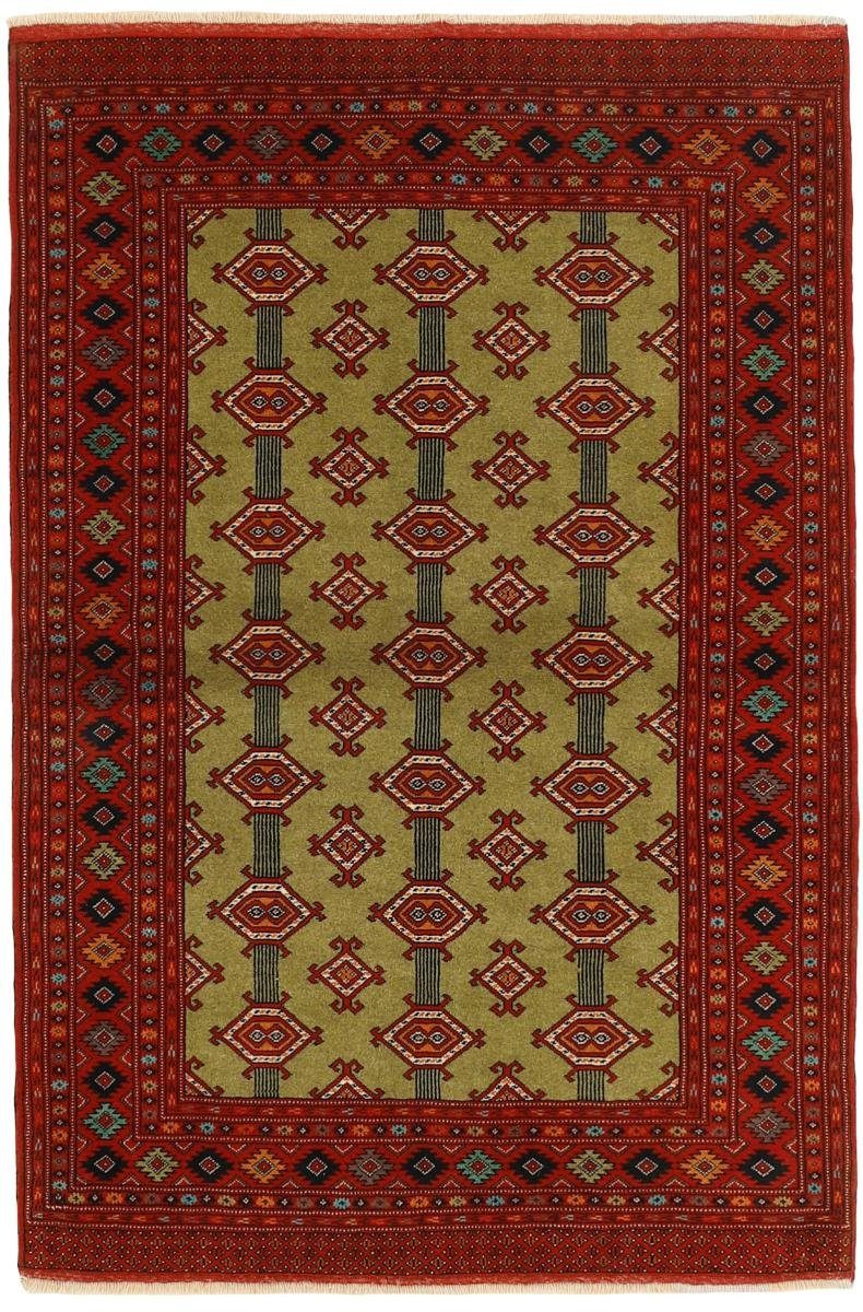 [Erstklassige Qualität garantiert!] Orientteppich Turkaman 134x198 Orientteppich Trading, Handgeknüpfter Perserteppich, Nain / rechteckig, Höhe: mm 6