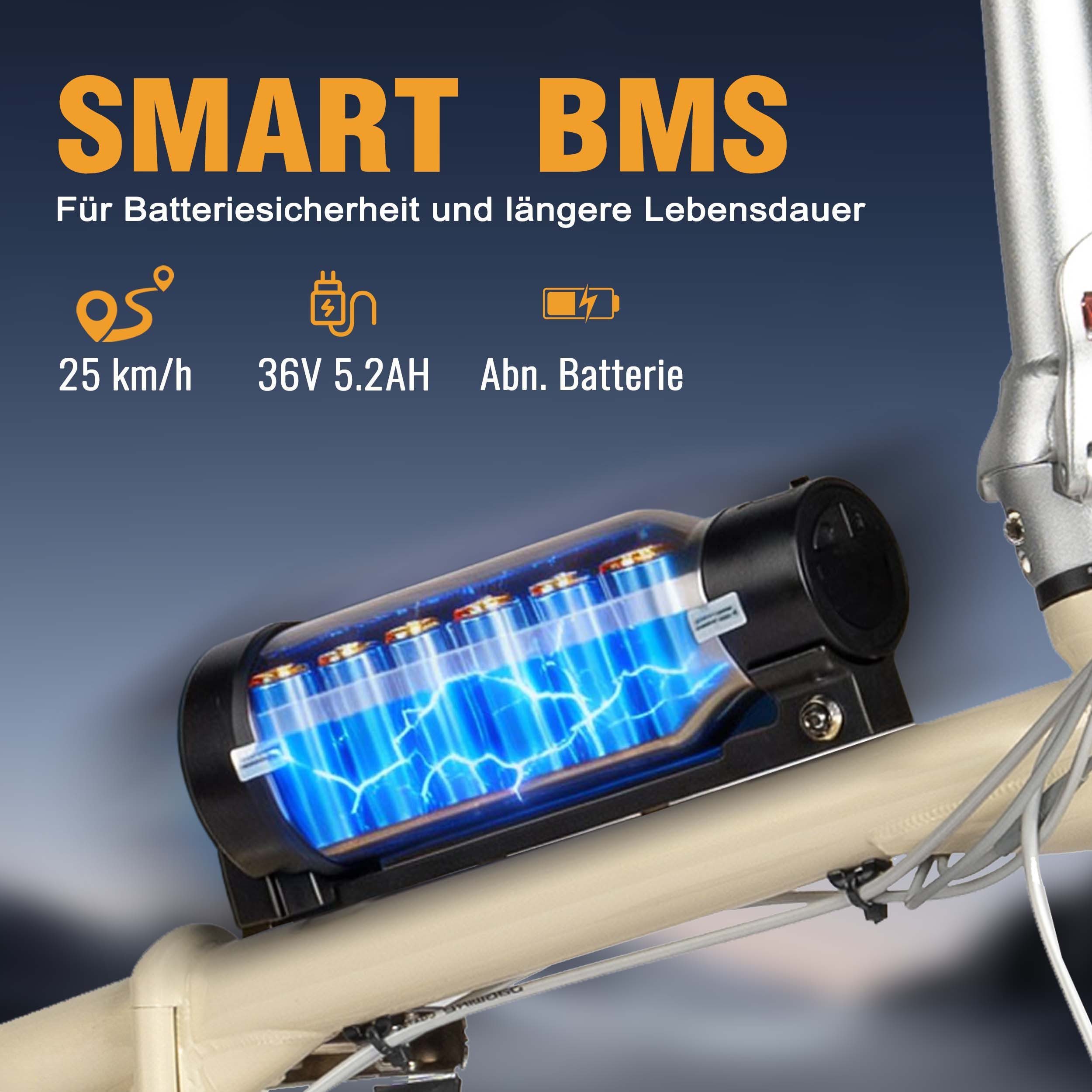 Vankel E-Bike Smart 20 Faltbares Damen u. Herren E-Fahrrad 190WH Pedelec, 36V 60 km, Heckmotor, 190 Wh, Cityrad 7 Gang Shimano,Scheibenbremsen, Kettenschaltung