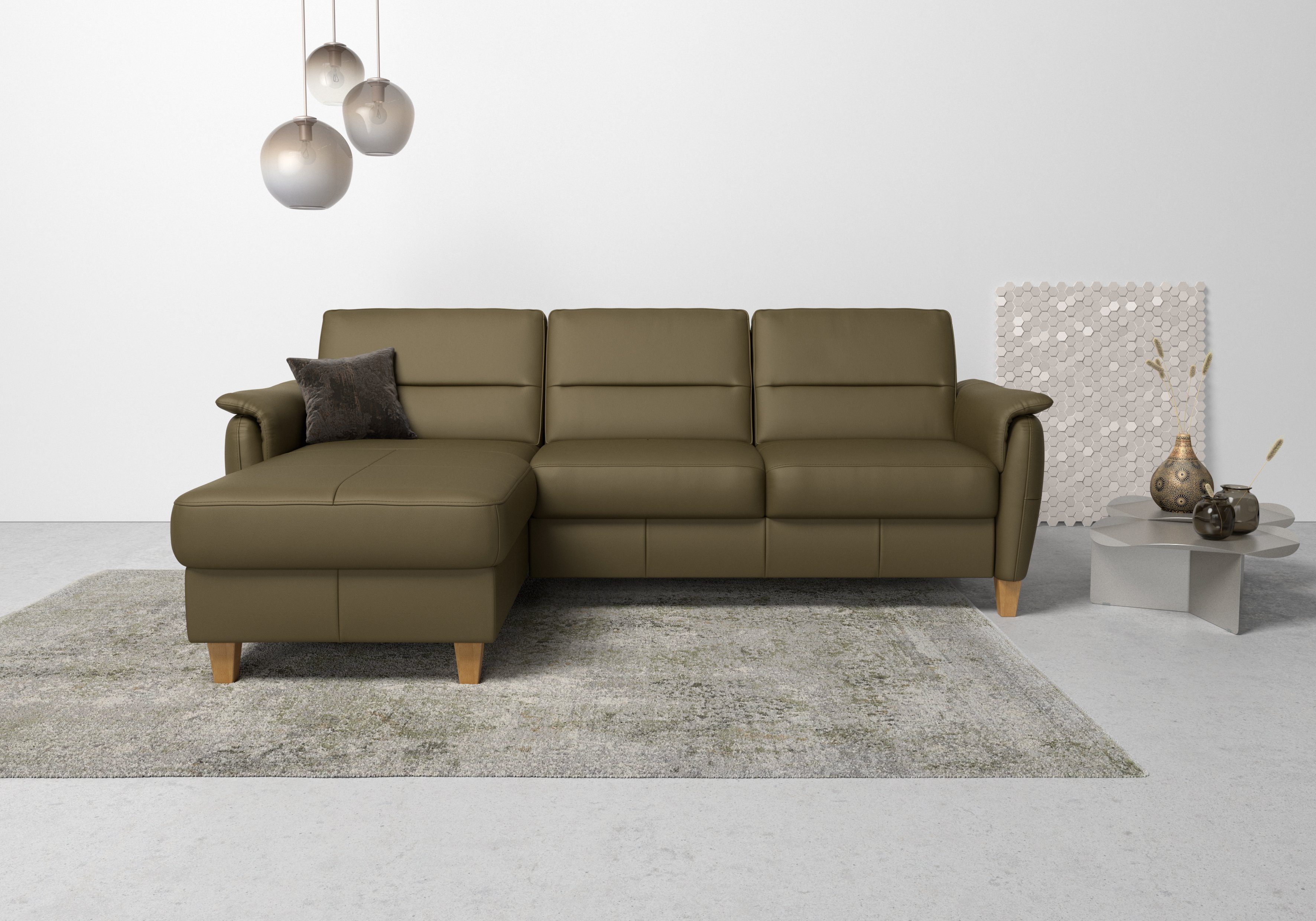 Home affaire Ecksofa Palmera L-Form, Federkern, günstig online kaufen