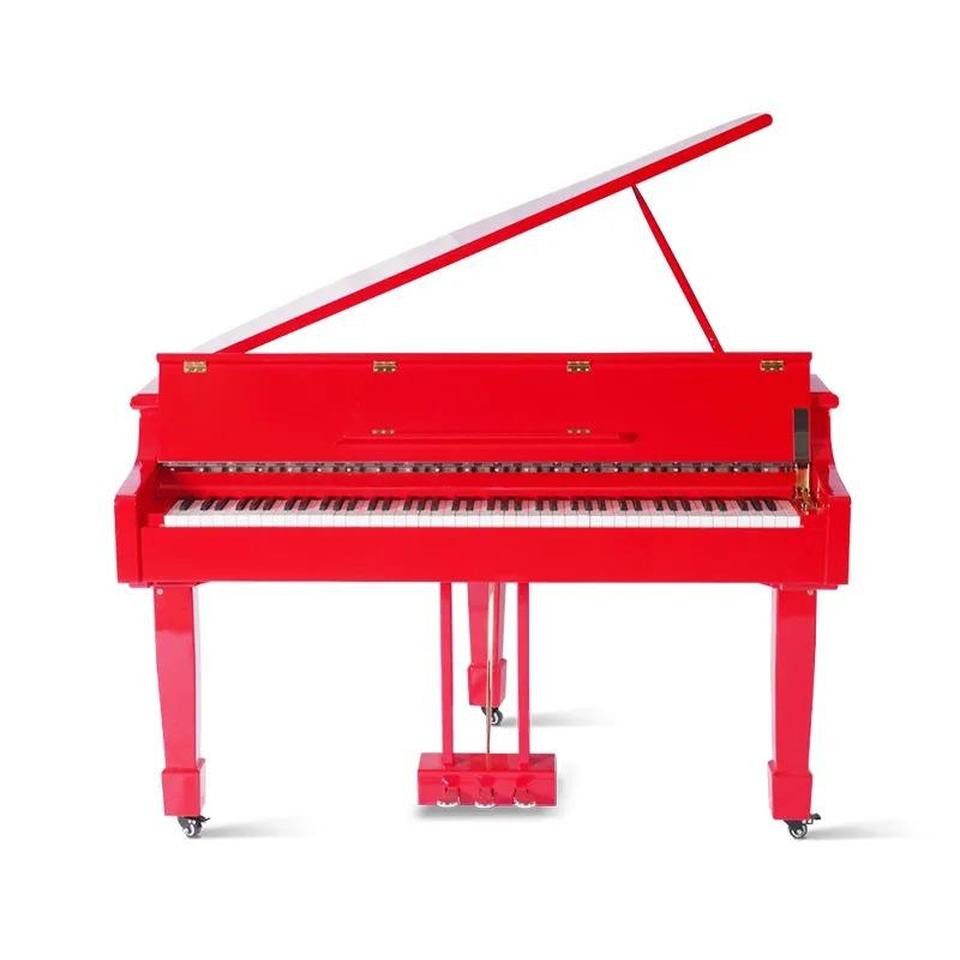 JVmoebel Flügel Klavier Rotes Digitalpiano im Hochglanz-Design mit vielfältigen Klangoptionen (1-St., Maße Flügel), Made in Europe