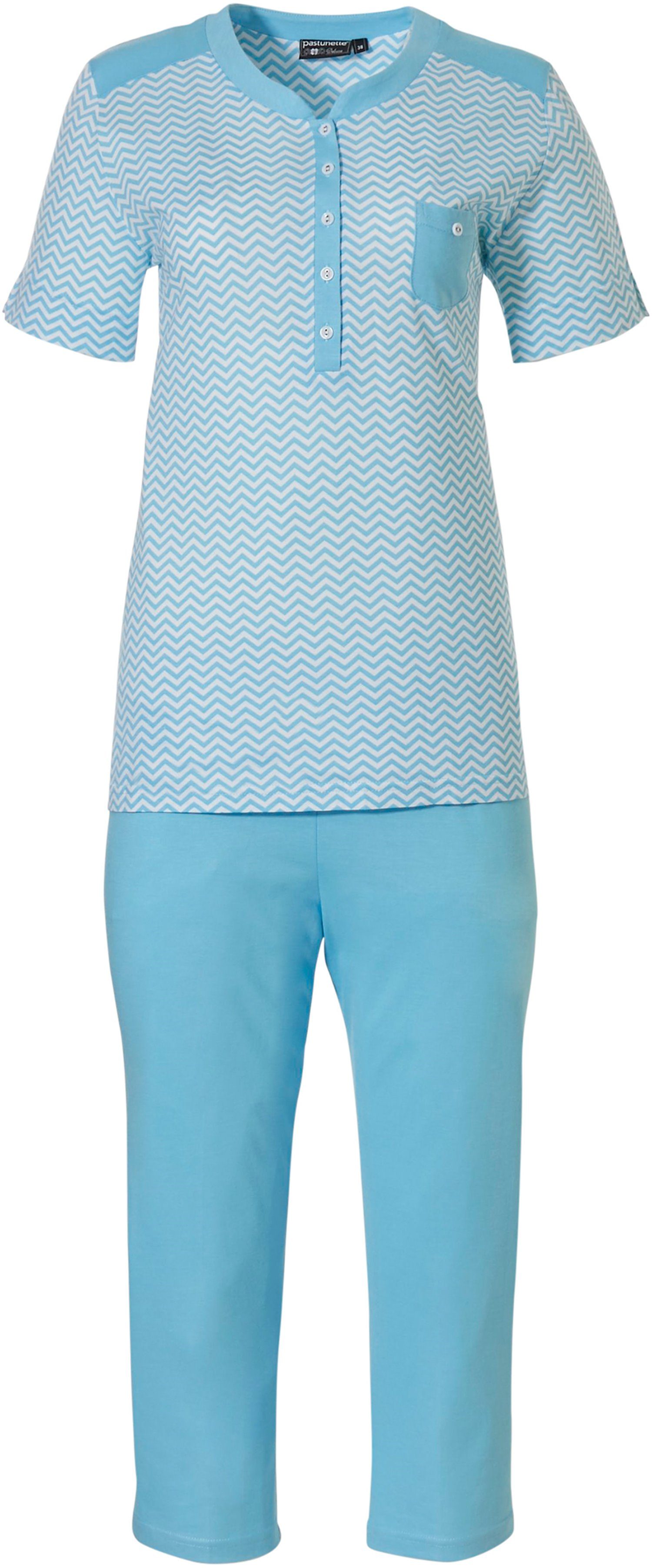 Capri-Pyjama (2 Damen Design Schlafanzug Sommerlicher Pastunette Modisches tlg)