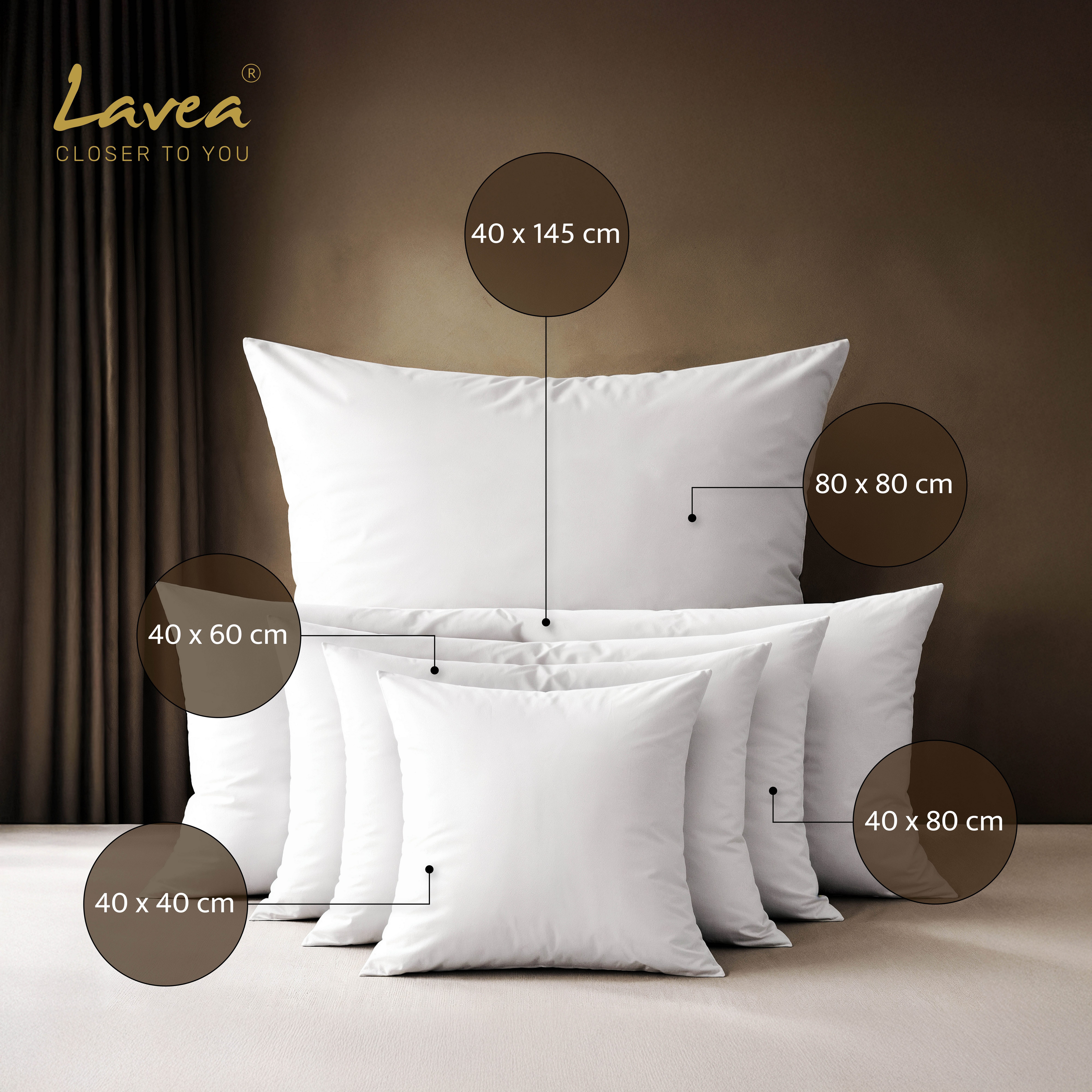 Lavea Kissenbezug 2er Set 100% Baumwolle flauschig, Jasmin, Kissenhülle, Kissenbezüge, (2 Stück), pflegeleicht, langlebige Qualität, mit Reißverschluss