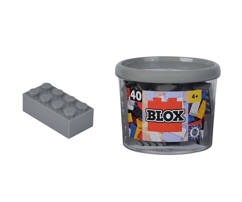 Androni Androni Blox 40 Bausteine graue 8er Steine in Dose Spielbausteine