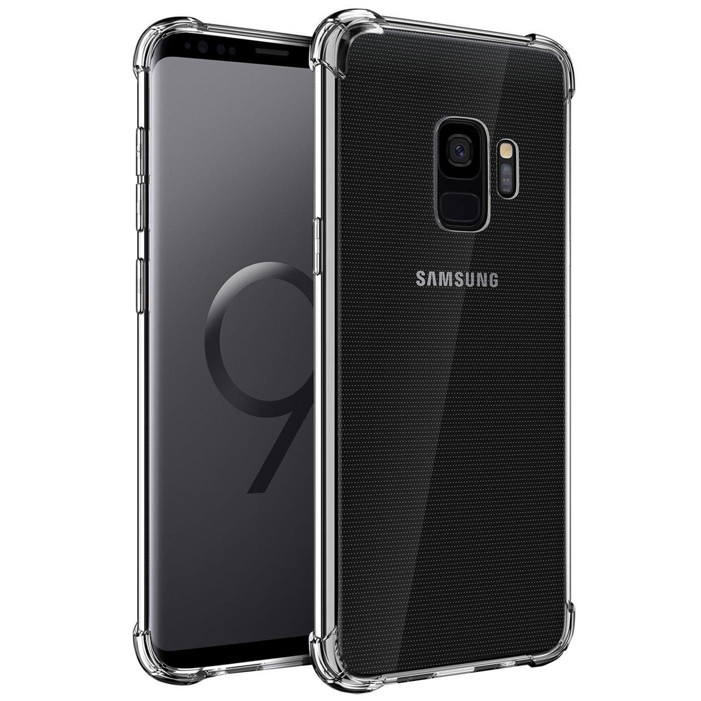 CoolGadget Handyhülle Anti Shock Rugged Case für Samsung Galaxy S9 5,8 Zoll, Slim Cover Kantenschutz Schutzhülle für Samsung S9 Hülle Transparent