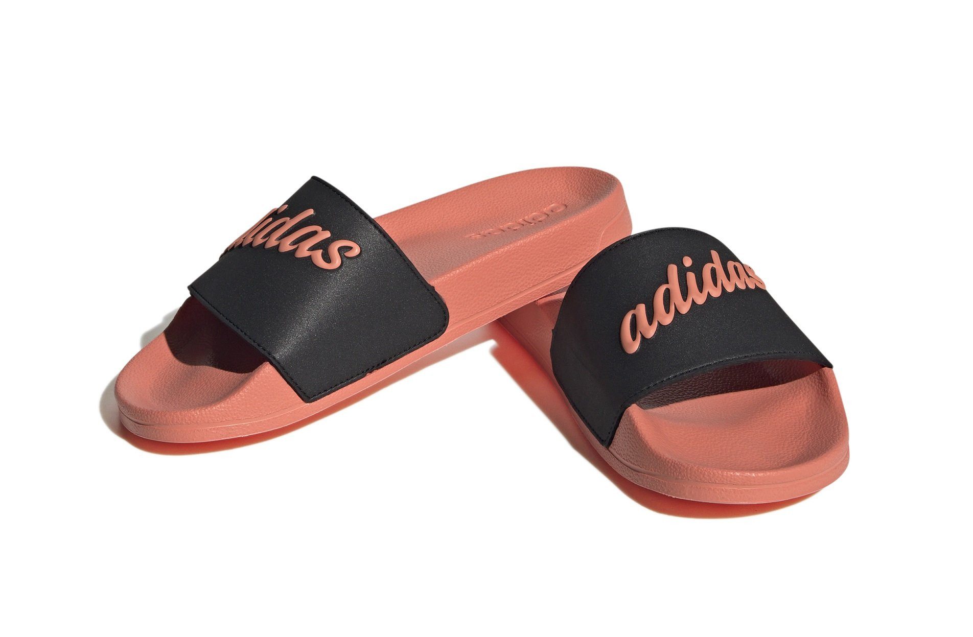 adidas Performance Adilette Shower - adidas Schriftzug - orangerot/schwarz - 1 Paar Badeschuh