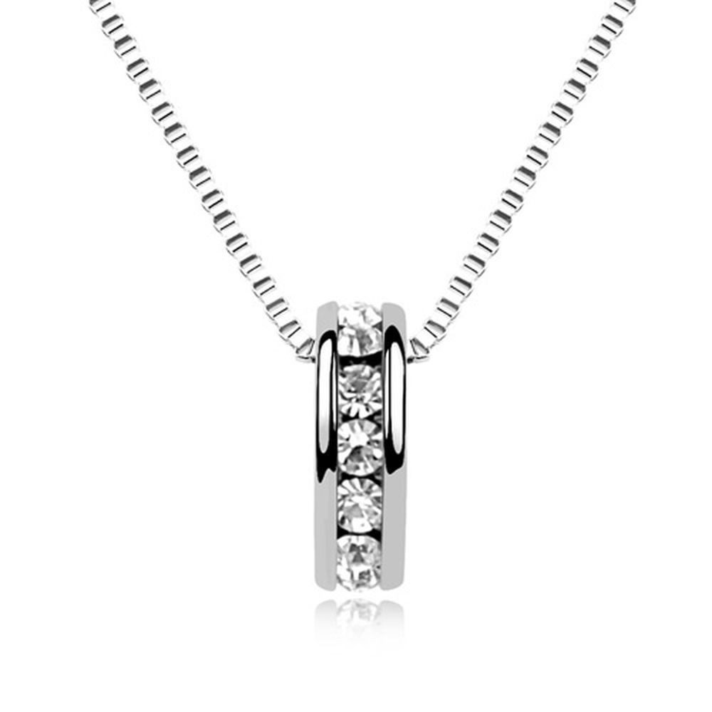 Ketten-Set Kette Anhänger Ring Silber aus Messing Damen