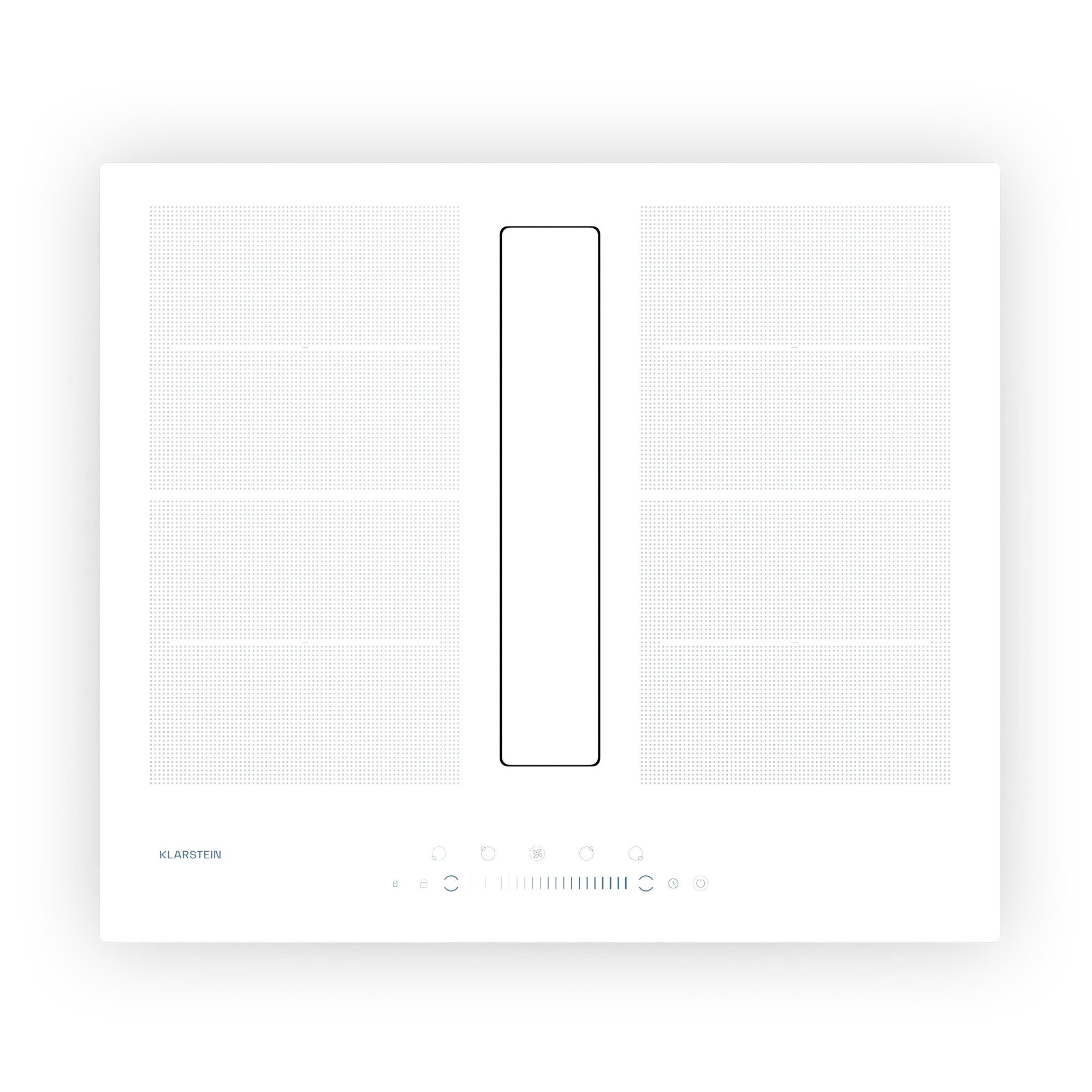 Klarstein Induktions-Kochfeld CGCH3-Chef-Fus-60WH CGCH3-Chef-Fus-60WH, Kochfelder mit Abzugshaube Induktion Flex 4 Zonen