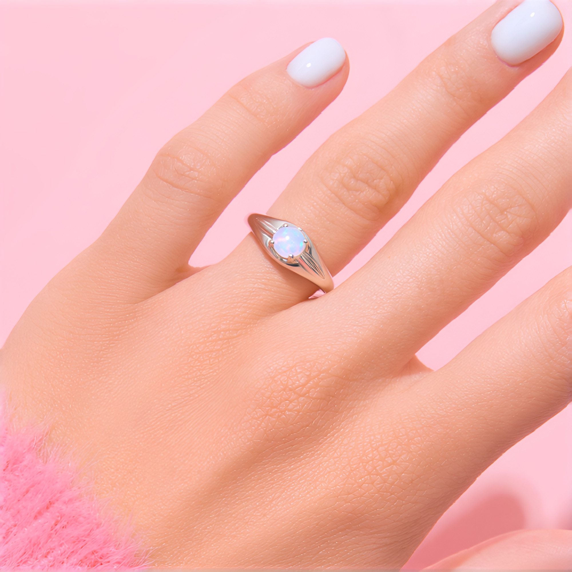 Cavill Solitärring Welo-Opal Ring 0,46 ct 925 Sterlingsilber Damen Echtschm günstig online kaufen