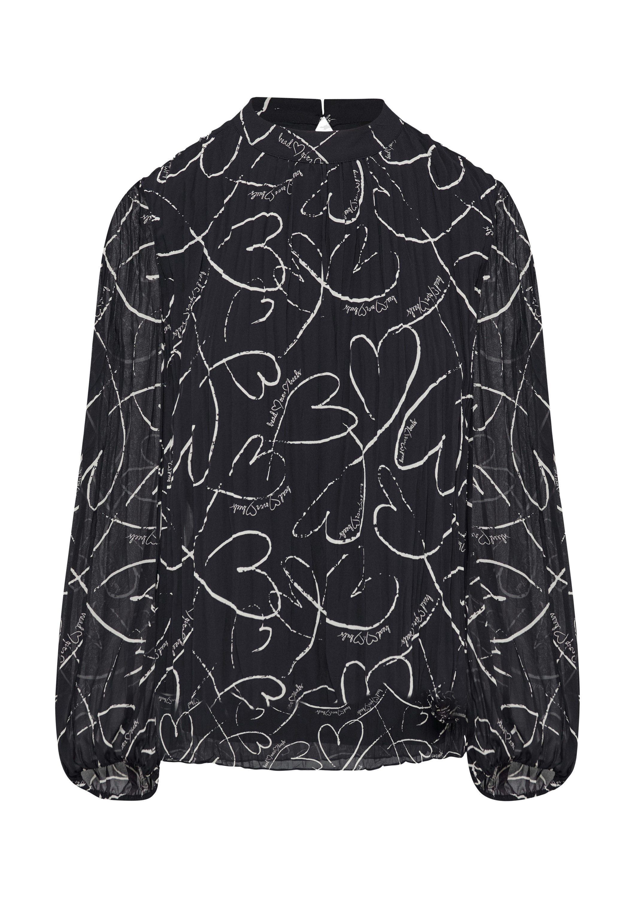 s.Oliver Langarmbluse Bluse Plissierte Chiffonbluse mit günstig online kaufen