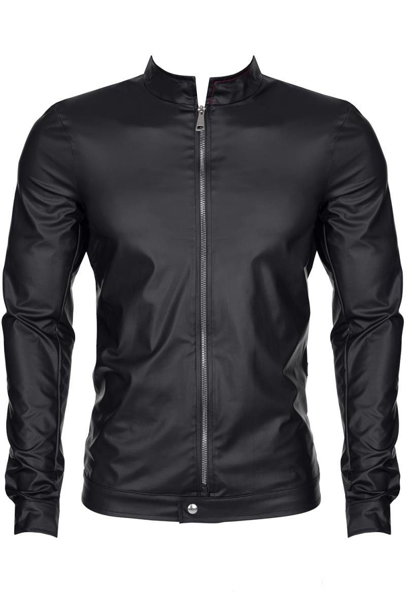 Regnes Fetish Planet Lederimitatjacke Herren-Jacke in schwarz - L