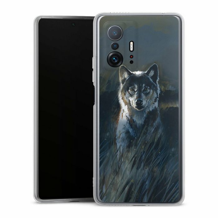 DeinDesign Handyhülle Wolf Natur Malerei Wolf 2 Xiaomi 11T 5G Silikon Hülle Bumper Case Handy Schutzhülle