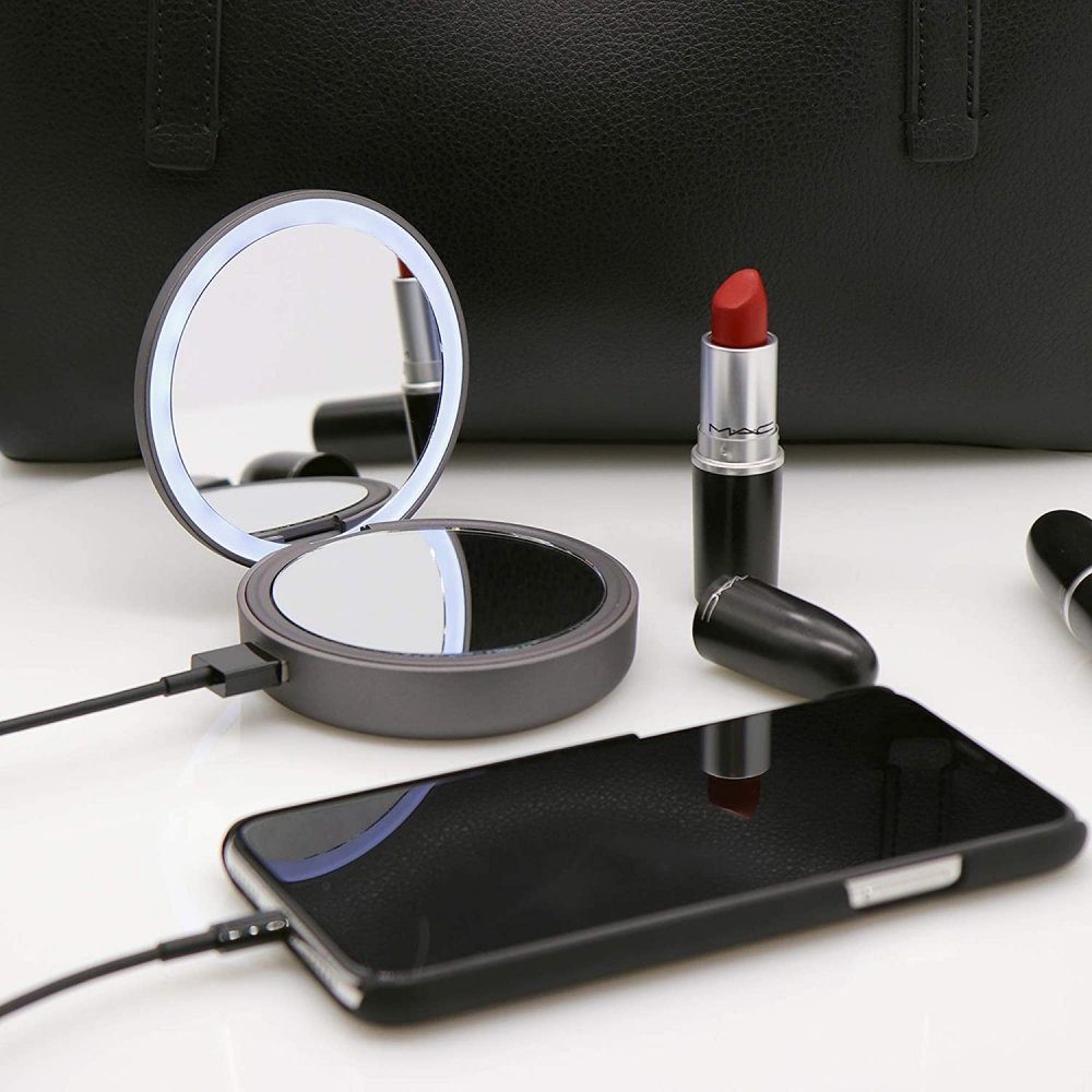 Lotta Power Makeup Mirror Power - Zusatzakku mit Schminkspiegel - space grey Powerbank – Bild 4 von 4