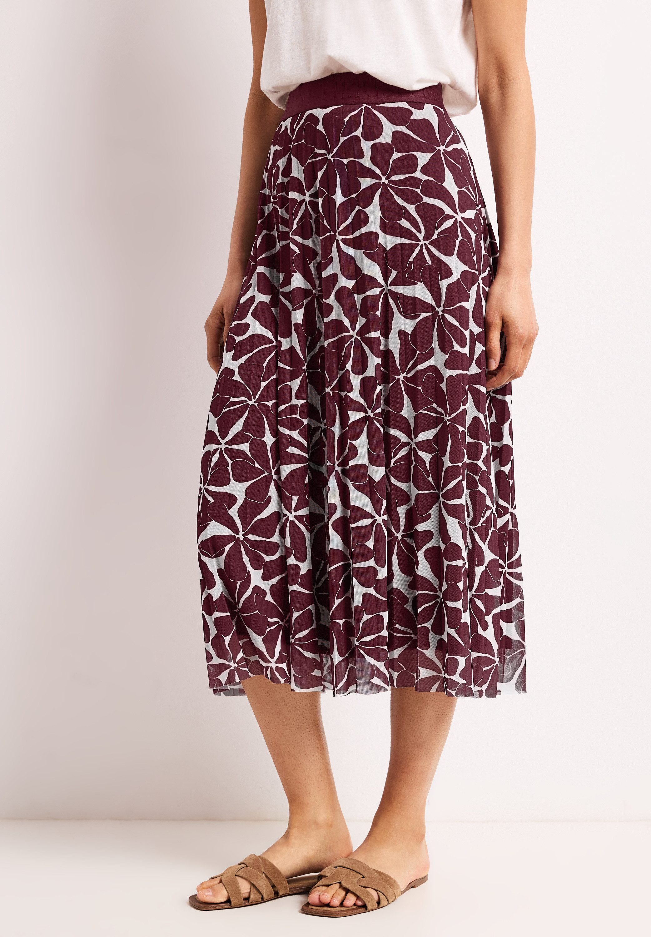 STREET ONE Plisseerock mit Mesh