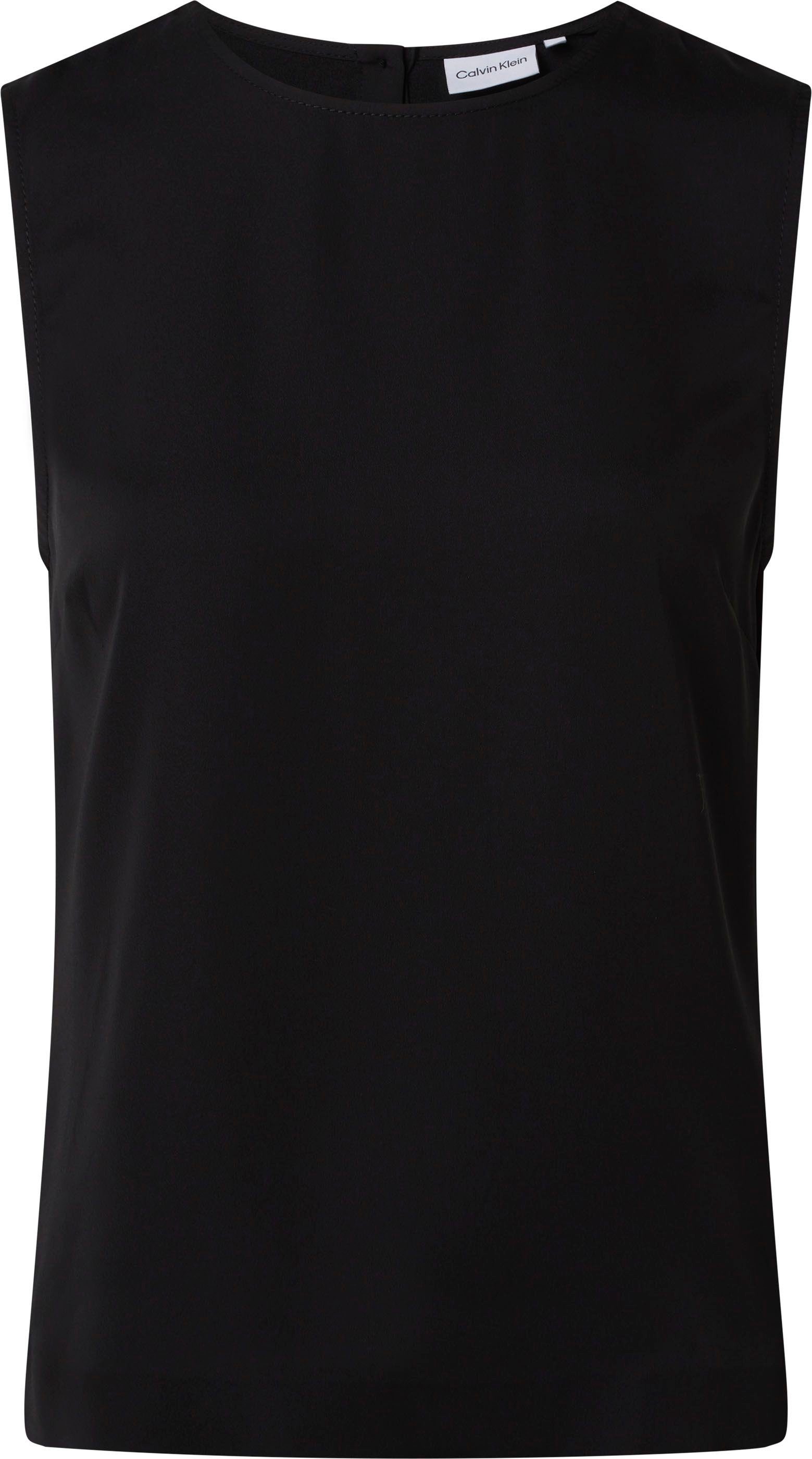 Calvin Klein Blusentop mit Runhalsausschnitt schwarz | Blusen