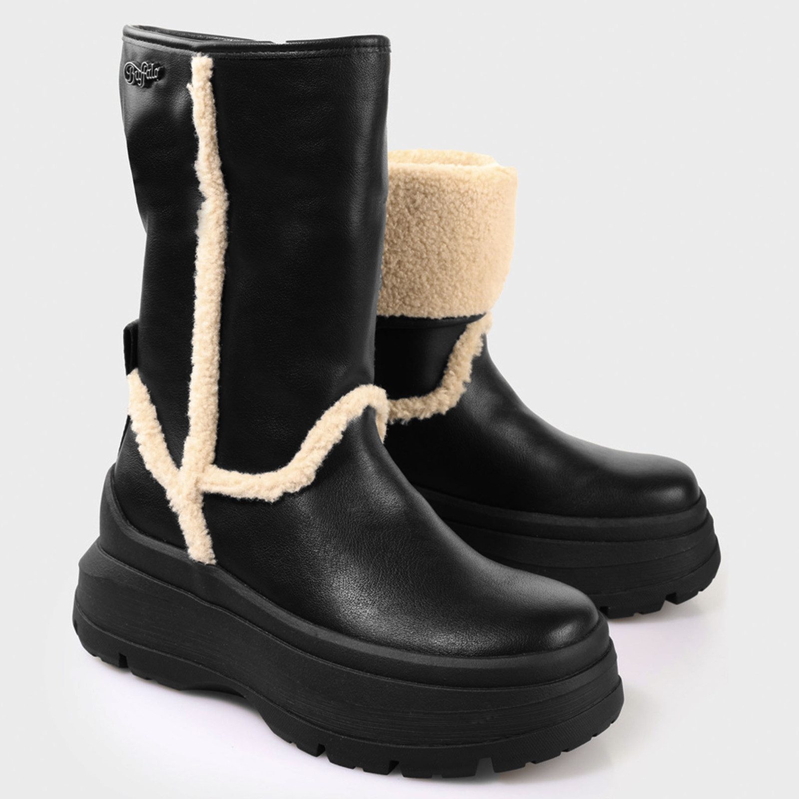 Buffalo Olympia Fold Boot Warm Stiefelette mit Plateauabsatz günstig online kaufen