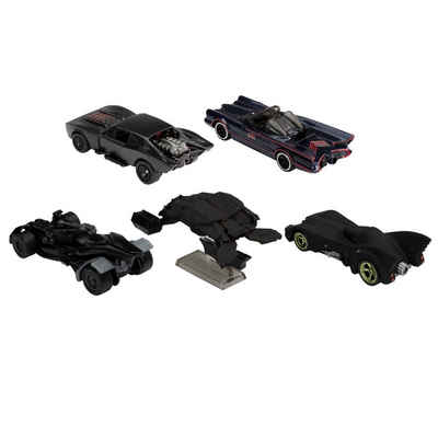 Hot Wheels Spielzeug-Auto Batman 5er-Pack Batmobil-Modelle Batman-Autos, (Fahrzeugset, 5-tlg., in schön deignter Verpackung), Spielzeugautos - Fahrzeuge für Sammler