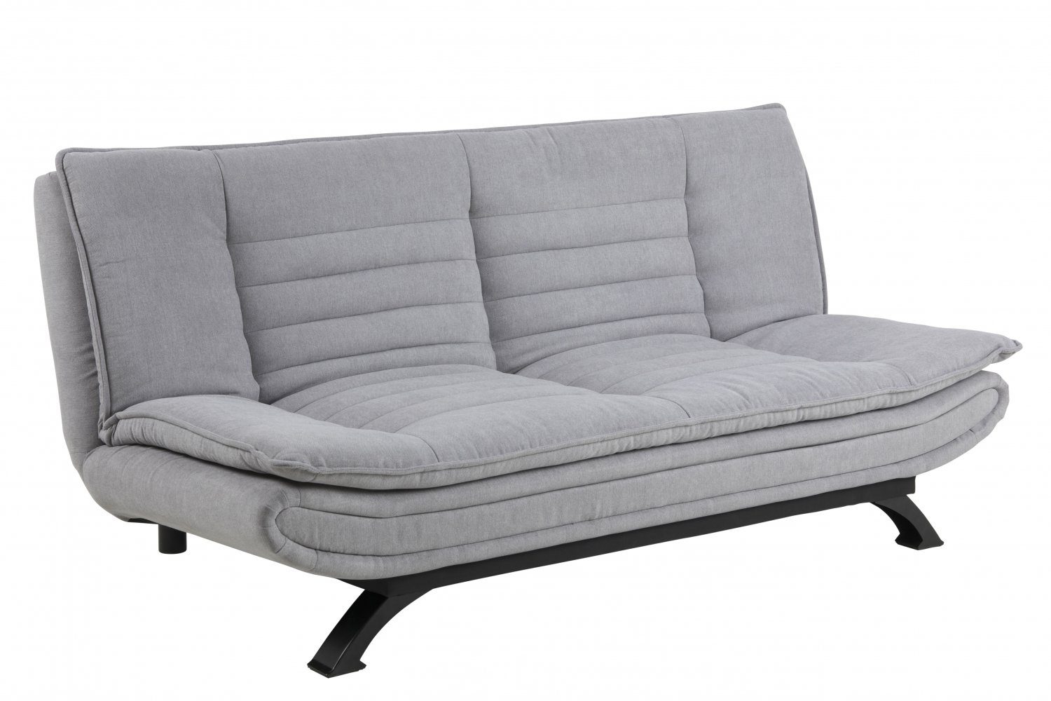 ebuy24 Schlafsofa Fanny Schlafsofa Gestell mit hellgrau in schwarzen