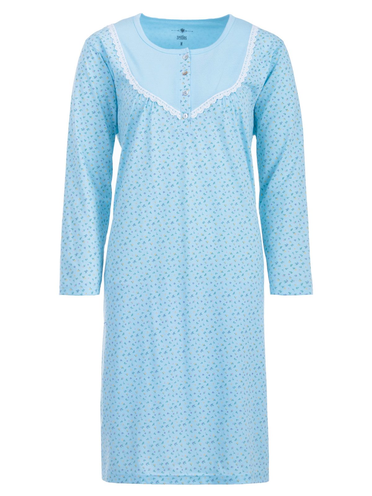 zeitlos Nachthemd Nachthemd Langarm - Mille Fleur Spitze günstig online kaufen