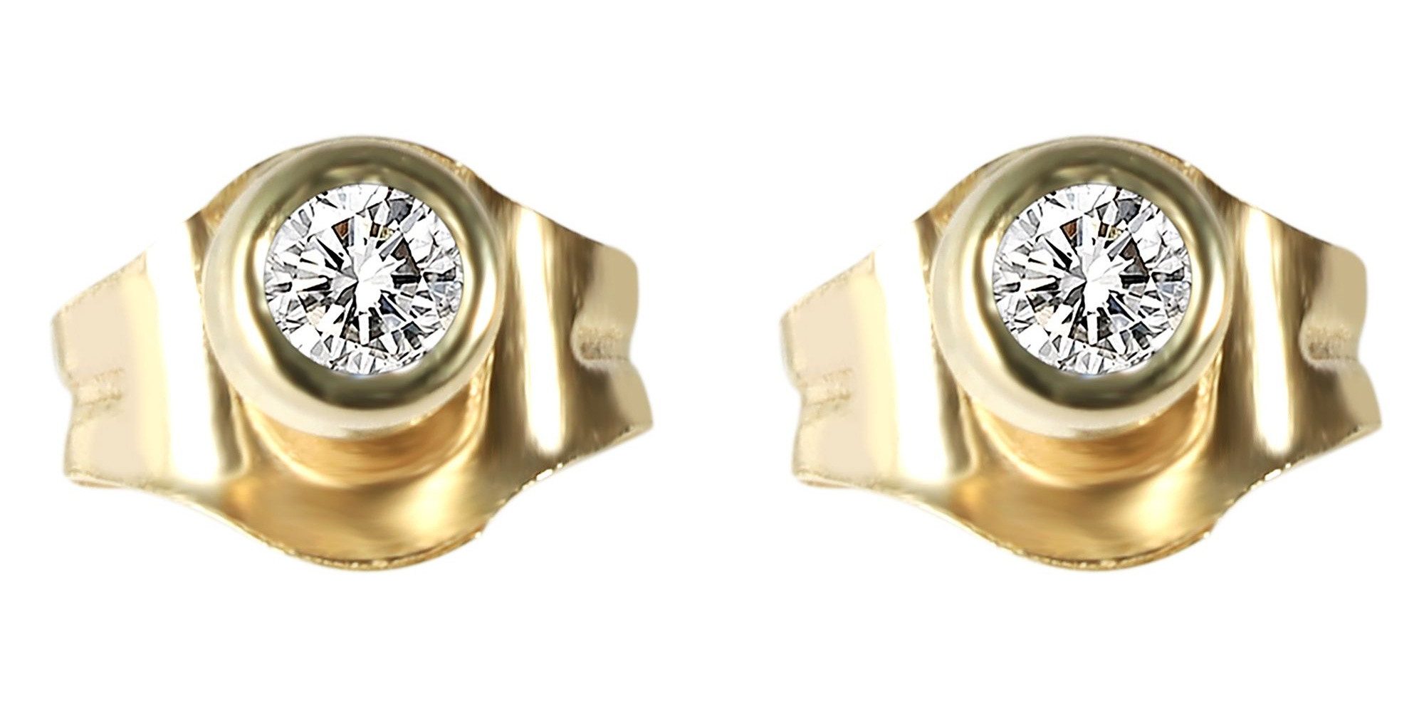 Paar Ohrhänger Ohrringe – Ohrstecker aus 333 Gold mit Zirkonia