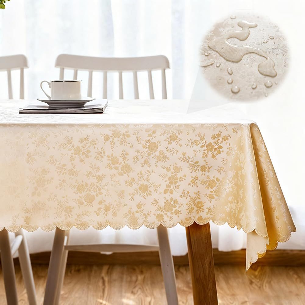 Toomoke Tischdecke Abwaschbar Tischdecke Rechteckig 140 x 100 cm Für Küche Party Hochzeit, Tischdecke wasserdicht für Party, Draussen, Ostern, Frühling, Sommer