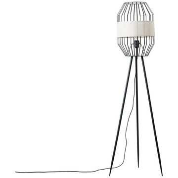 Brilliant Stehlampe Slope, Lampe, Slope Standleuchte dreibeinig schwarz/natur, 1x A60, E27, 40W