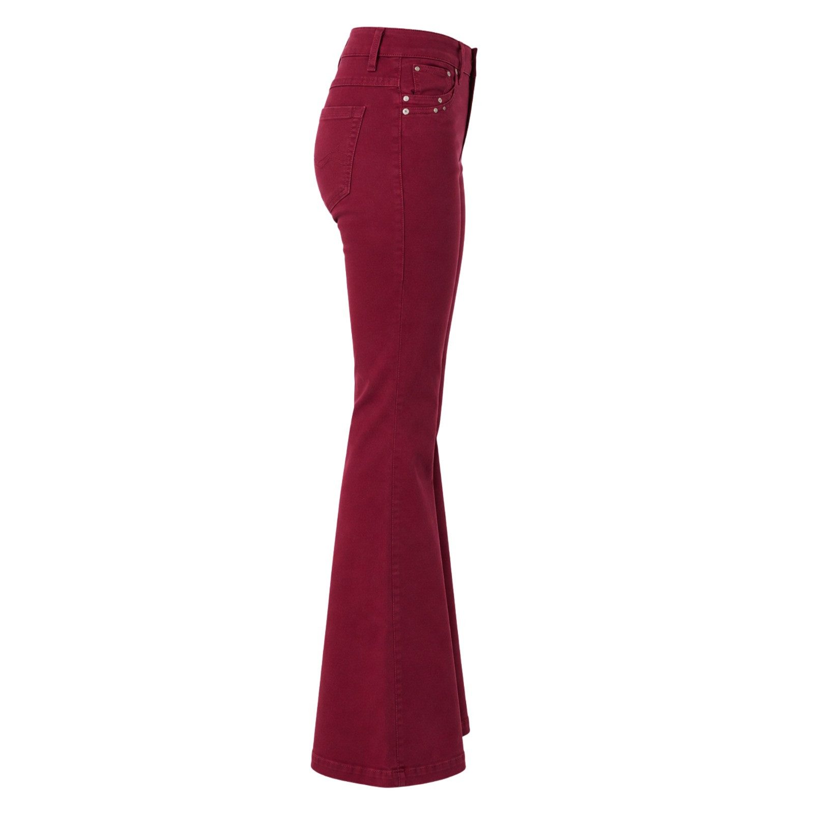 Kaiser24 Bootcut-Jeans Replay Renecara Flare Jeans Damen Rot – Stretch Denim Schlaghose