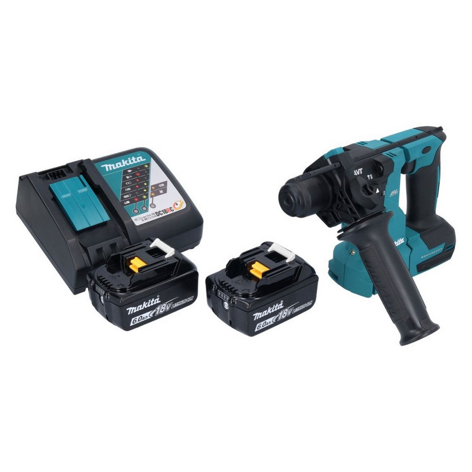Thumbnail - Makita Schlagbohrmaschine DHR 183 RG Akku Bohrhammer 18 V 1,7 J SDS plus Brushless + 2x Akku 6